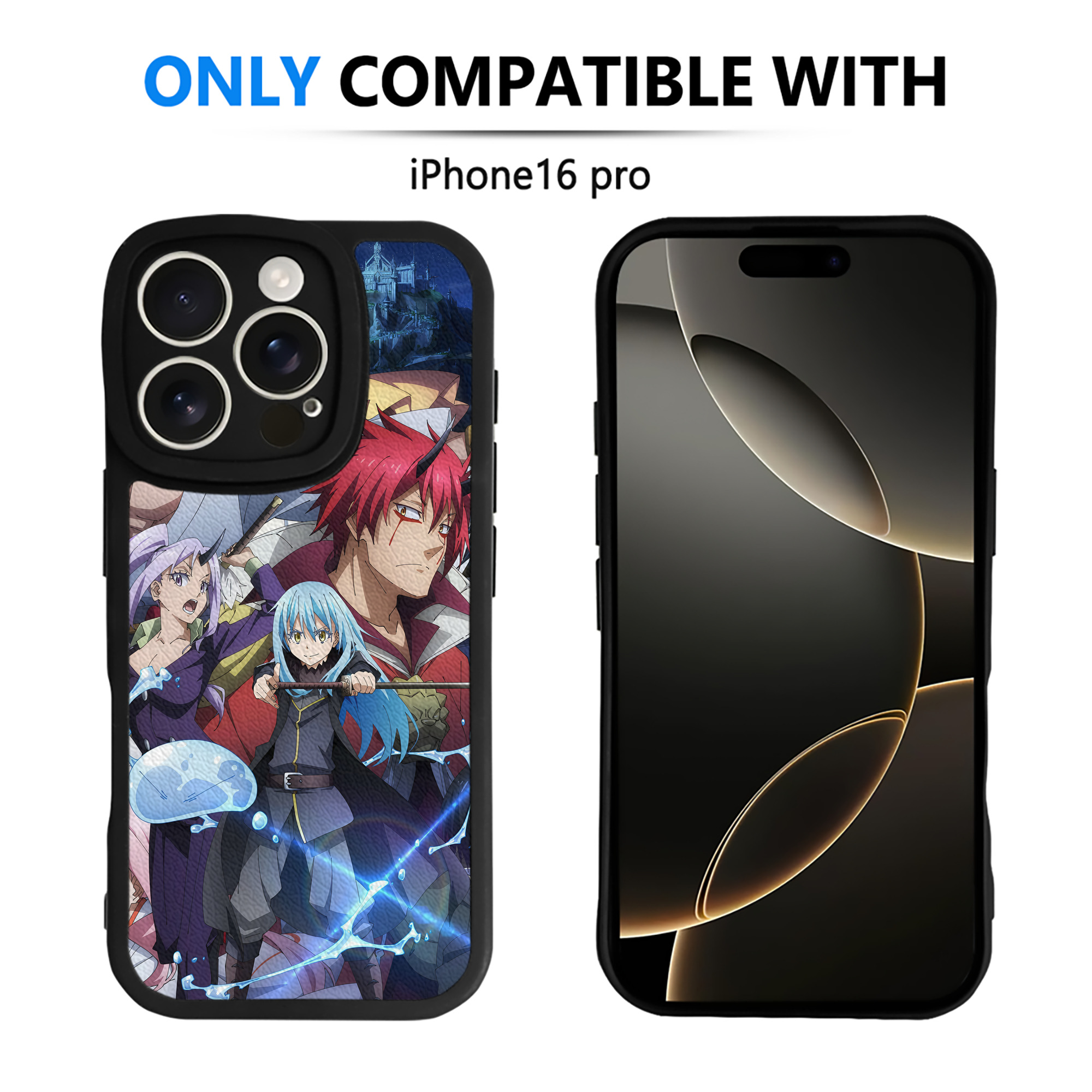 （画像用） 転スラ Regarding Reincarnated to Slime 【iPhone 16シリーズ対応】シリコンスマホケース（レザー調） 材質：シリコン